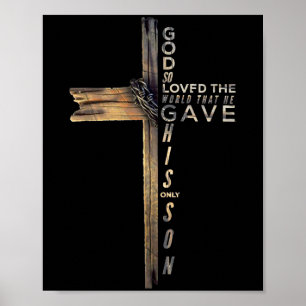 Poster John 3_16 Bíblia da Cruz Cristã