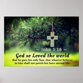 Poster John 3:16 Deus adorou o mundo que deu ao seu filho