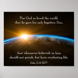 Poster John 3:16 - por Deus tanto amou o mundo