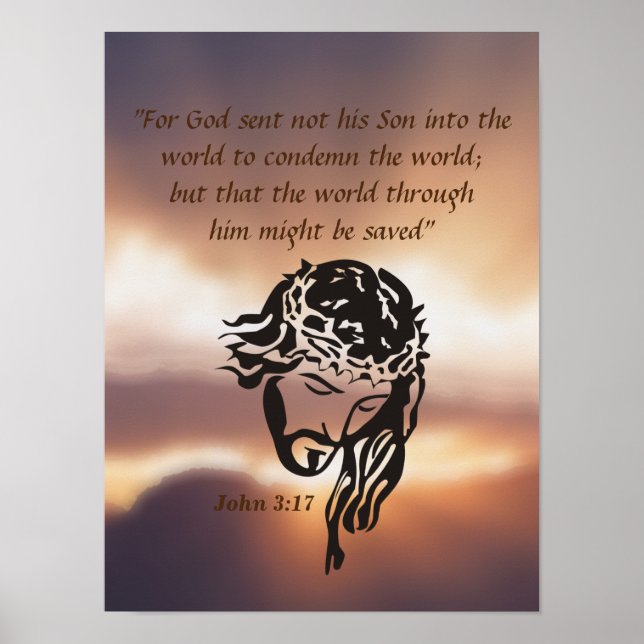Poster John 3:17 (Frente)
