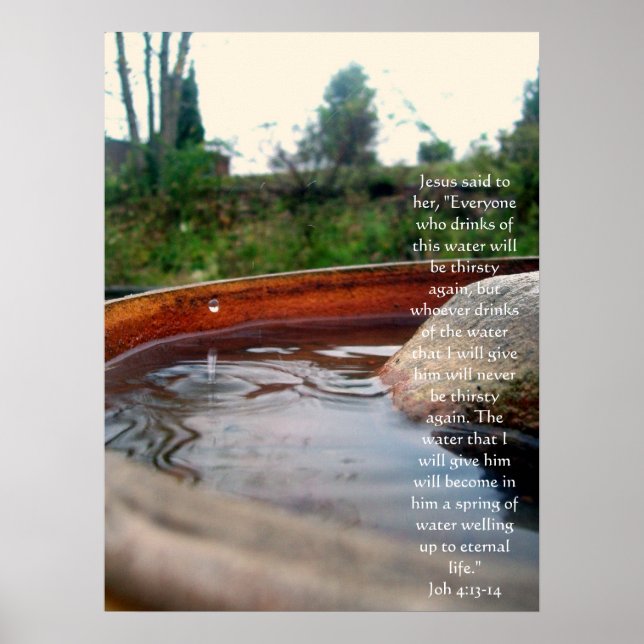 Pôster John 4:13-14 (Frente)