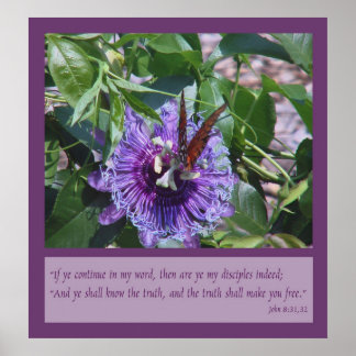 Poster John 8:31, 32 Escritura