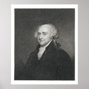 Poster John Adams, gravado por James Barton Longacre (179