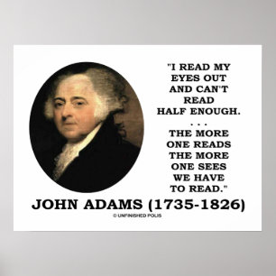 Pôster John Adams leu meus olhos que não consegue ler met