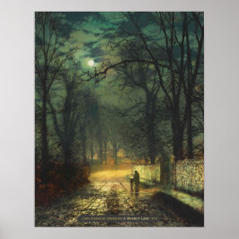 Poster John Atkinson Grimshaw A moonlit lane 1874 CC0325