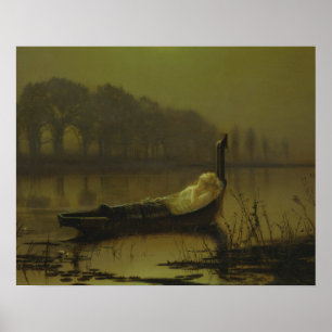 Pôster John Atkinson Grimshaw - A Senhora de Shalott