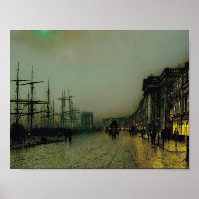 Pôster John Atkinson Grimshaw - Canny Glasgow (Frente)