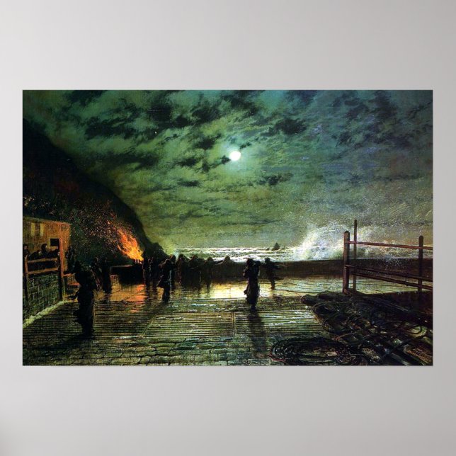 Poster John Atkinson Grimshaw Em Peril (Frente)