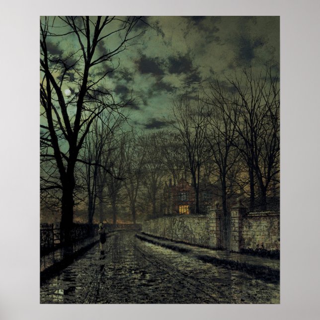 Poster John Atkinson Grimshaw - novembro (Frente)