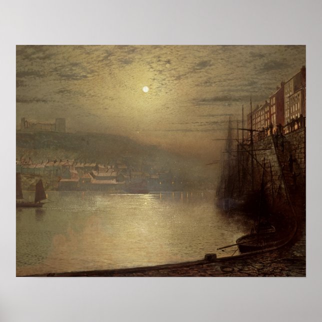 Poster John Atkinson Grimshaw | Whitby (óleo na canvas) (Frente)
