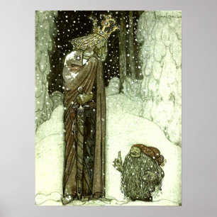 Poster John Bauer A Princesa e o Troll
