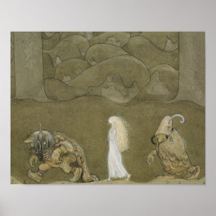 Pôster John Bauer - A Princesa e os Troll