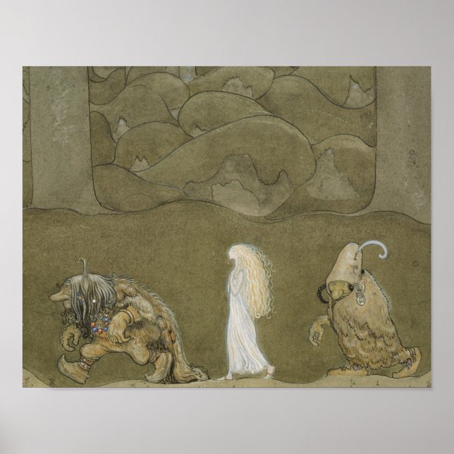 Pôster John Bauer - A Princesa e os Troll (Frente)