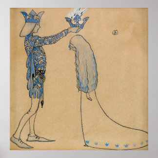 Poster John Bauer - Coroa de ouro