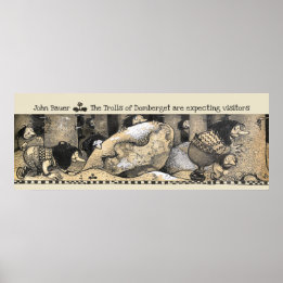 Poster John Bauer Domberget Troll esperando convidados CC