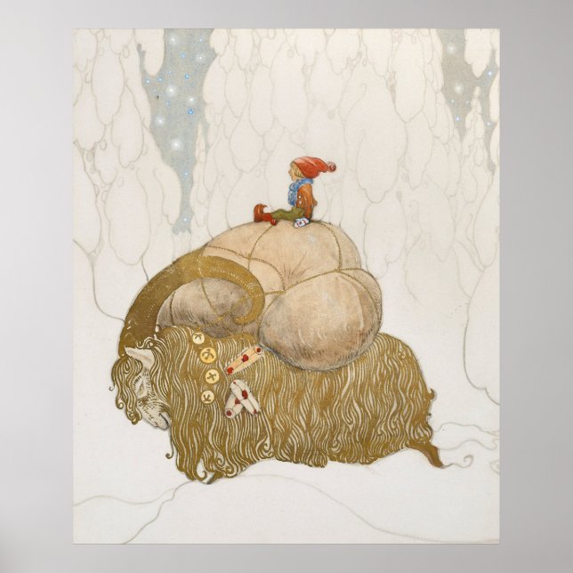 Poster John Bauer - Julbocken (Frente)