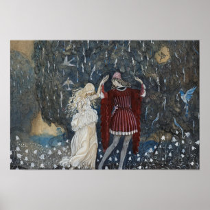 Pôster John Bauer - Lena dança com o Cavaleiro