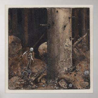 Poster John Bauer - Na floresta enganadora