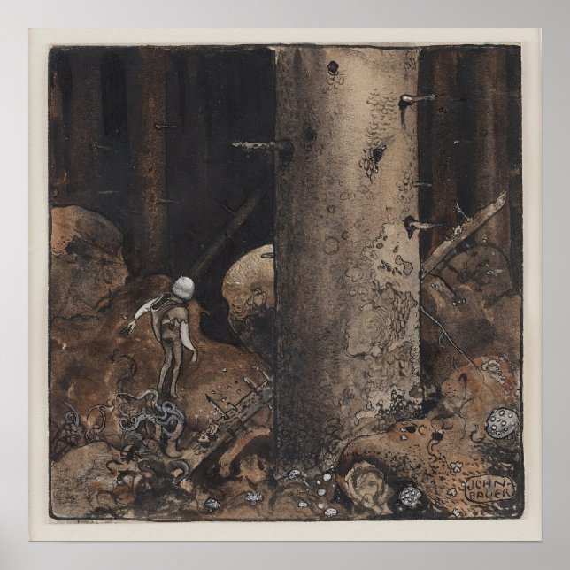 Poster John Bauer - Na floresta enganadora (Frente)