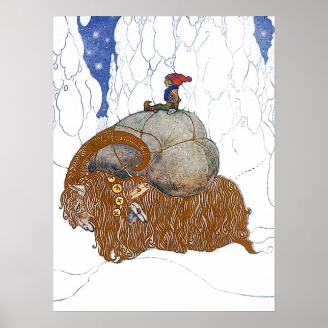 Poster John Bauer O Cabra De Natal (Frente)