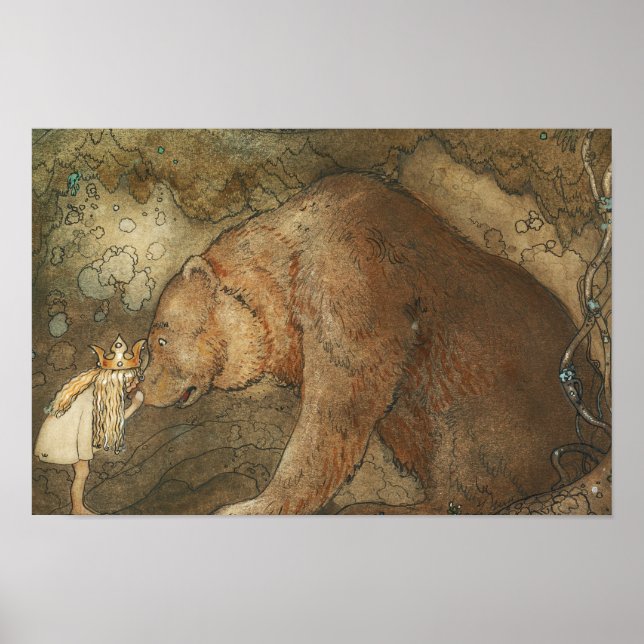 Pôster John Bauer - Pobre Basse Pequeno (Frente)