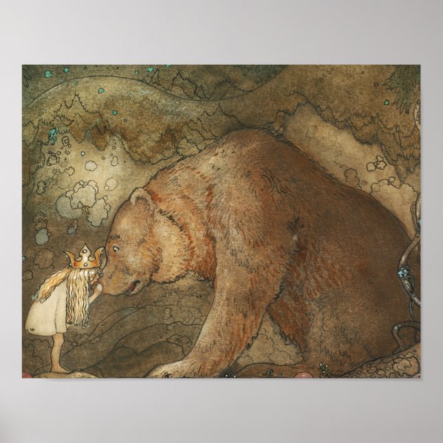 Pôster John Bauer - Pobre Basse Pequeno (Frente)