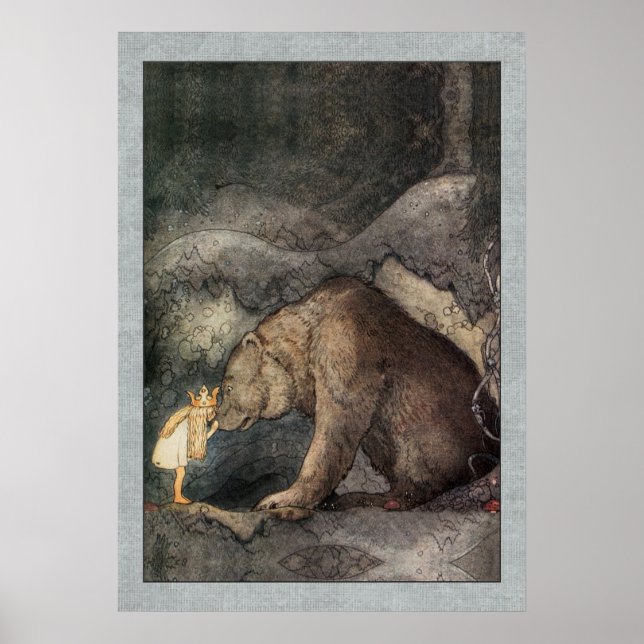 Pôster John Bauer Princess Bellas - Ouro Adventure (Frente)