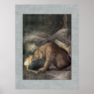 Pôster John Bauer Princess Bellas - Ouro Adventure