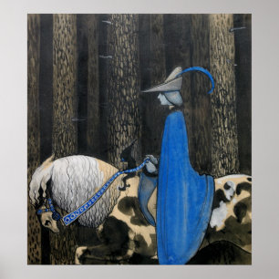 Poster John Bauer The Blue Cloak Circa 1913