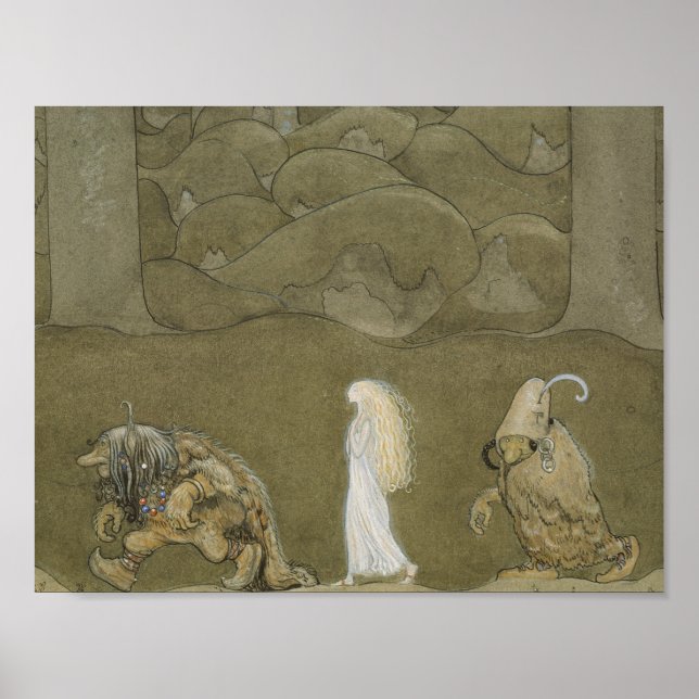 Poster John Bauer - The Princess and the Trolls (Frente)