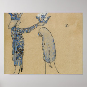 Poster John Bauer - Then Put the Prince a Crown of Gold