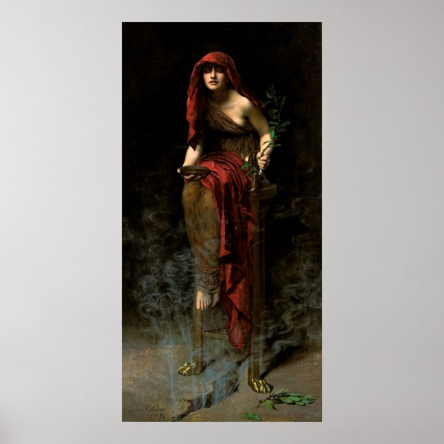 Poster John Collier Priestess de Delphi (Frente)