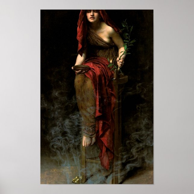 Poster John Collier Sacerdotisa de Delfos (Frente)