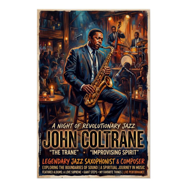 Pôster John Coltrane  (Frente)