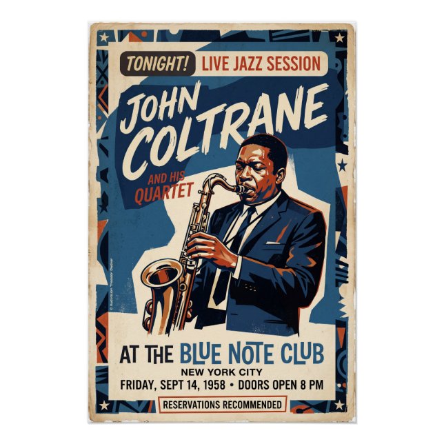 Pôster John Coltrane Live-Session  (Frente)