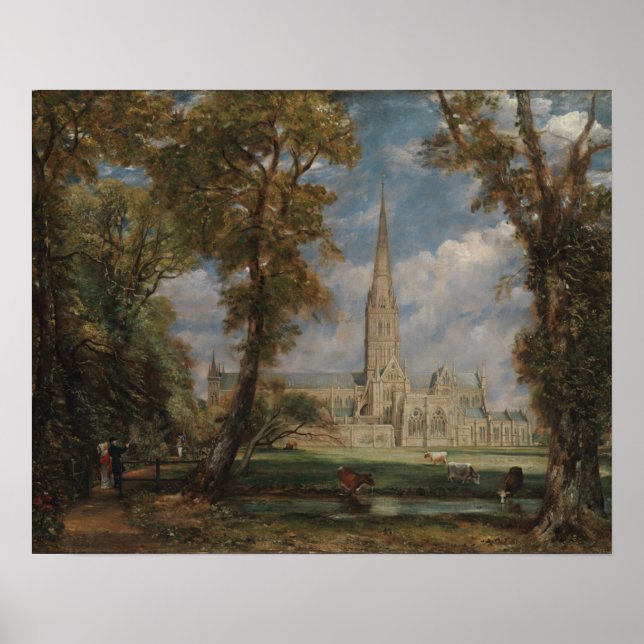 Poster John Constable | Catedral de Salisbury do Bish (Frente)