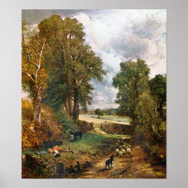 Pôster John Constable - Cornfield de 1826 (Frente)