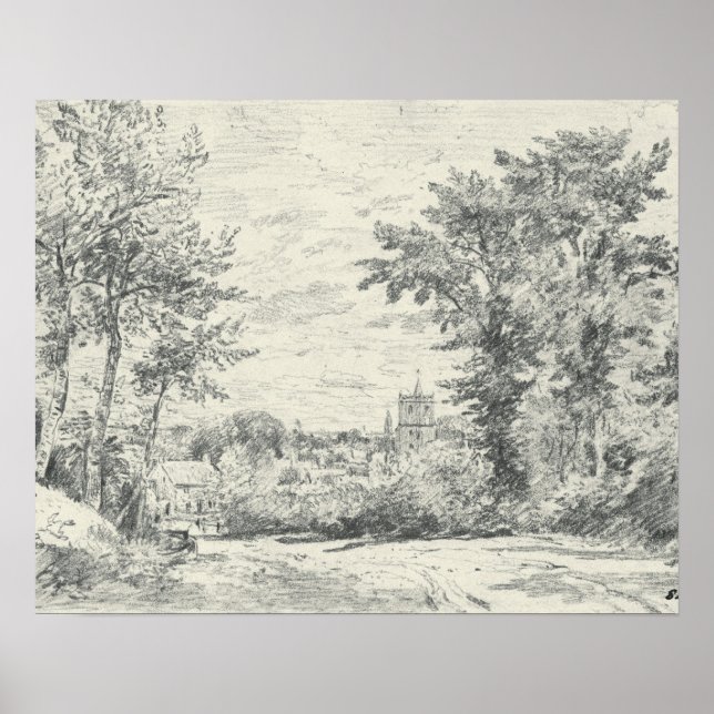 Poster John Constable | Entrada em Gillingham, Dor (Frente)