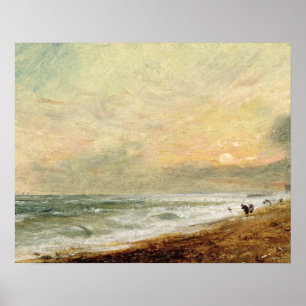 Poster John Constable   Hove Beach, c.1824 (petróleo no p