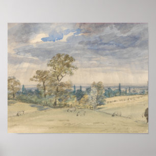 Pôster John Constable - paisagem do Suffolk