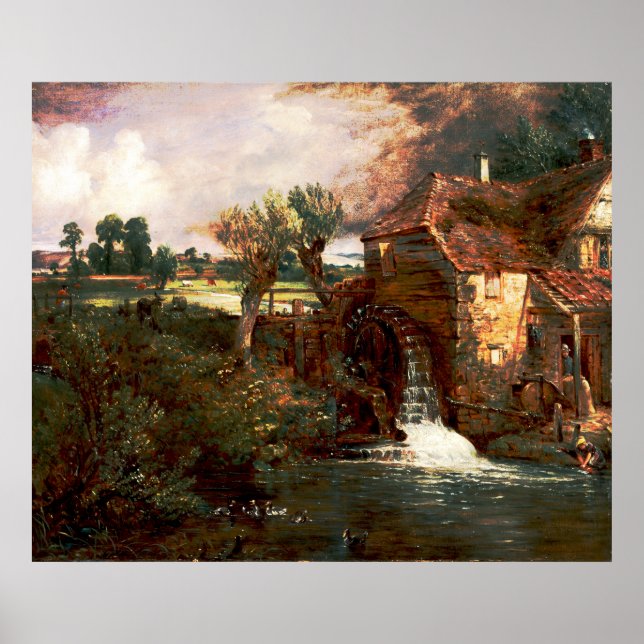 Pôster John Constable - Parham Mill (Modificado) (Frente)
