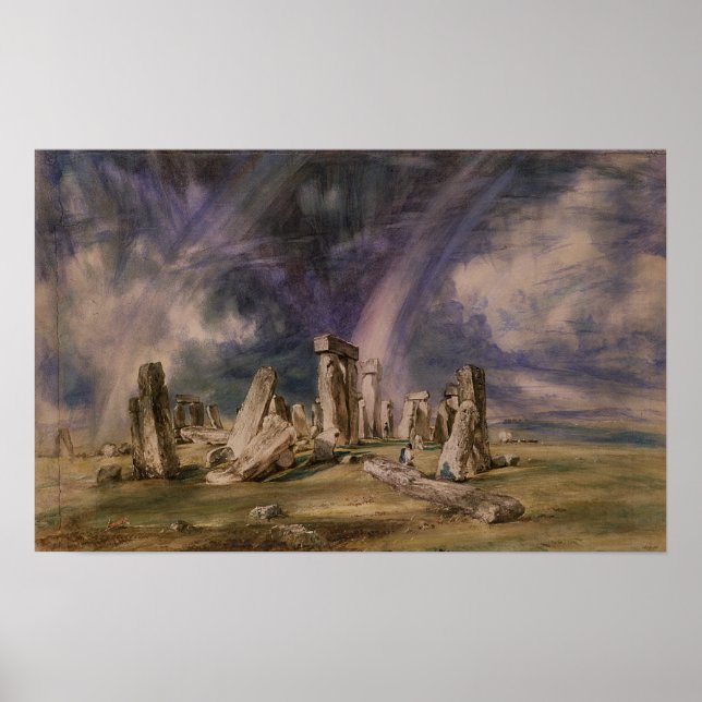 Pôster John Constable | Stonehenge, 1835 (Frente)