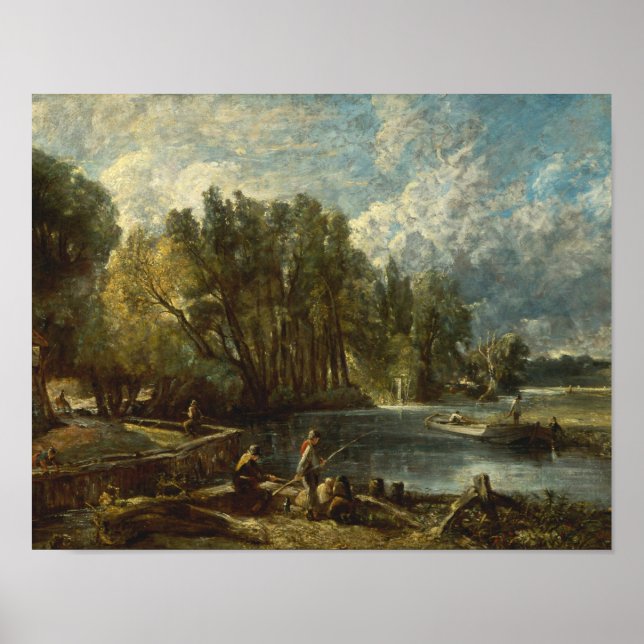 Pôster John Constable - Stratford Mill (Frente)