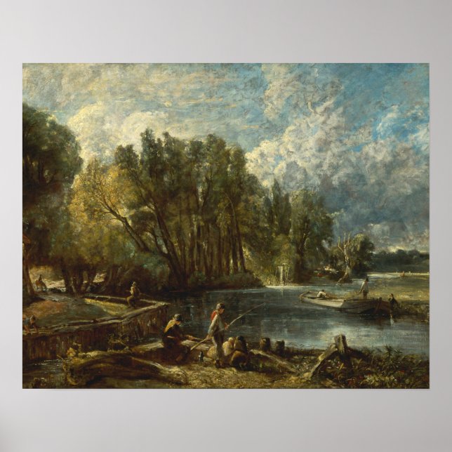 Pôster John Constable - Stratford Mill (Frente)