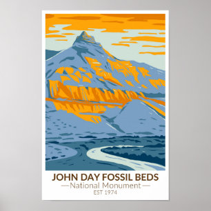 Poster John Day Fossil Beds National Monuument Oregon