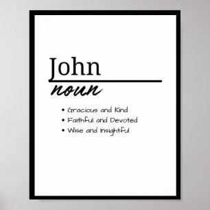 Poster John, Definição de Nome Personalizado de Menino