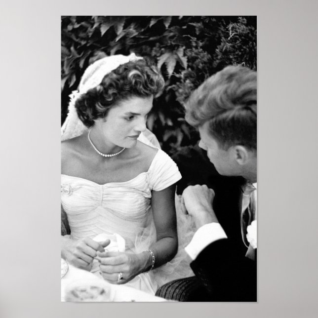 Poster John e Jackie Kennedy no seu casamento - 1953 (Frente)
