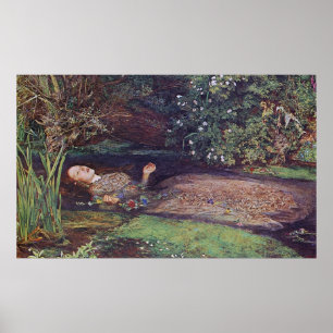 Pôster John Everett Millais Ophelia