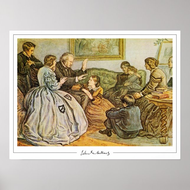 Poster John Everett Millais Zedign Cartaz de Arte #143 (Frente)
