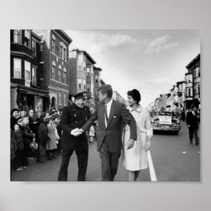 Pôster John F. Kennedy em Boston do leste